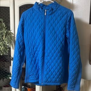 Blue Quilted Women's Jacket - Lightweight Zip Front